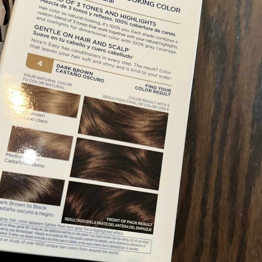 Clairol Nice'n Easy Hair Color 4 Brown set of two